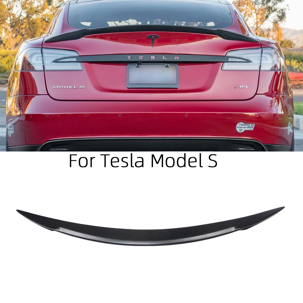 

For Tesla Model S V&RZ Style Carbon fiber Rear Spoiler Trunk wing 2014-2022