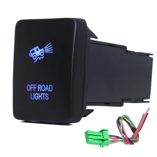 12V Spotlight LED Lights Bar Push Switch For Toyota 2015 Hilux GUN