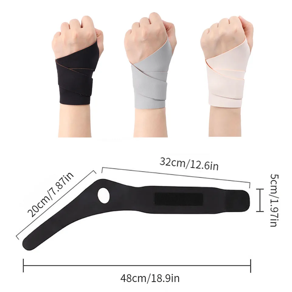 GOBYGO 1/2Pcs 얇은 손목 보호대 손목 염좌 방지 배드민턴 테니스 힘줄 칼집 관절 스트레인 이모빌라이저 남성 여성 유니섹스