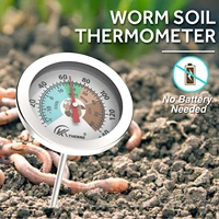 Compost Soil Tester Meter 20cm Measuring Probe Stainless Steel Thermometer Temperature Monitor for Garden Lawn Plant Pot Tools 1