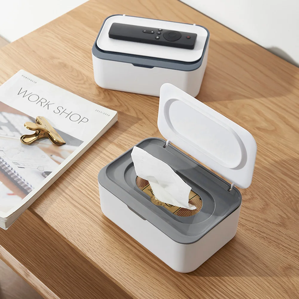 Plastic Tissue Box With Lid Wet Tissue Holder Baby Wipes Paper Storage Box Paper Towel Dispenser Home Napkin Organizer 2