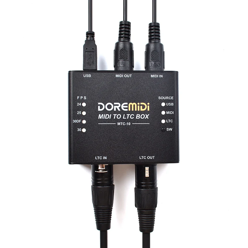 MIDI To LTC Box Is MIDI Time Code and SMPTE LTC Time Code Conversion Device Designed Synchronize of Audio and Lighting midi timecode sync device