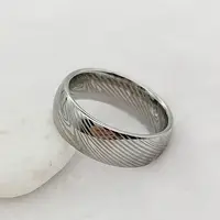 Men's Damascus Ring Tungsten Fashion Jewelry Unique High Quality Handmade Wedding Bands Couples Rings For Men Male Boys