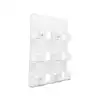 Six-Pocket Wall Mount Business Card Holder, Holds 480 2 X 3 1/2 Cards, Clear 6