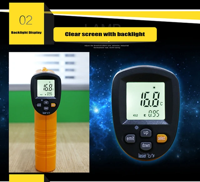 VICTOR 306B 307C 308D 310C Auto Power Off Infrared Temperature Gun Infrared  thermometer Handheld Thermometer VC306B VC307C. - AliExpress