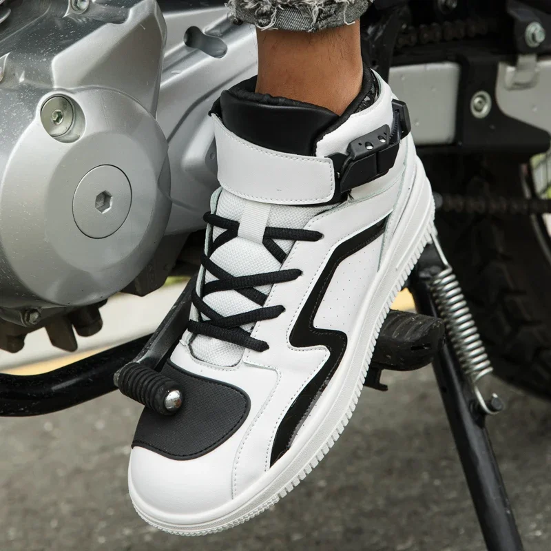 Men Boots Motorcycle Casual Shoes Microfiber Waterproof Anti-slip Outdoors Travel Equipment Sneakers Motorcycle Shoes Riding safety shoes motorcycle shoes mens shoes motorcycle boots