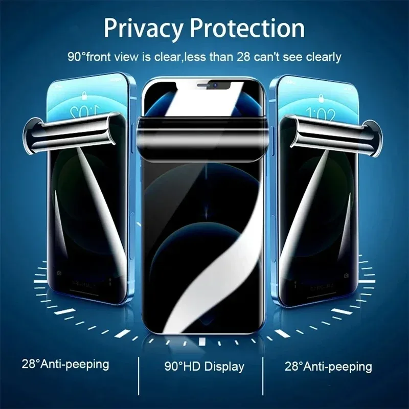 HD Matte Privacy Hydrogel Soft Screen Protector Film - 4-8 Pack