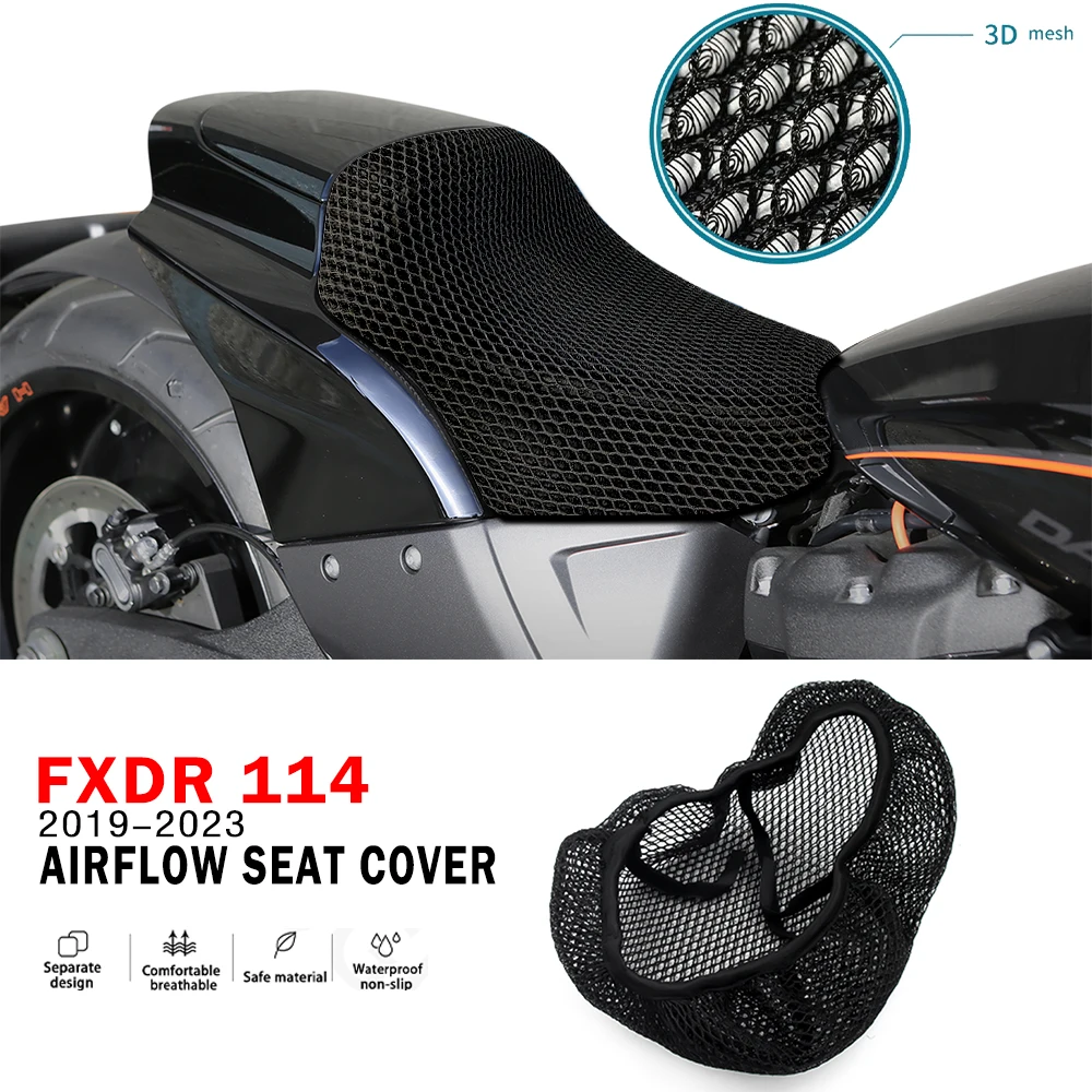 

FXDR 114 Accessories Motorcycle Seat Cover for Harley FXDR114 2019-2023 Seat Protect Cushion 3D Airflow Seat Cover