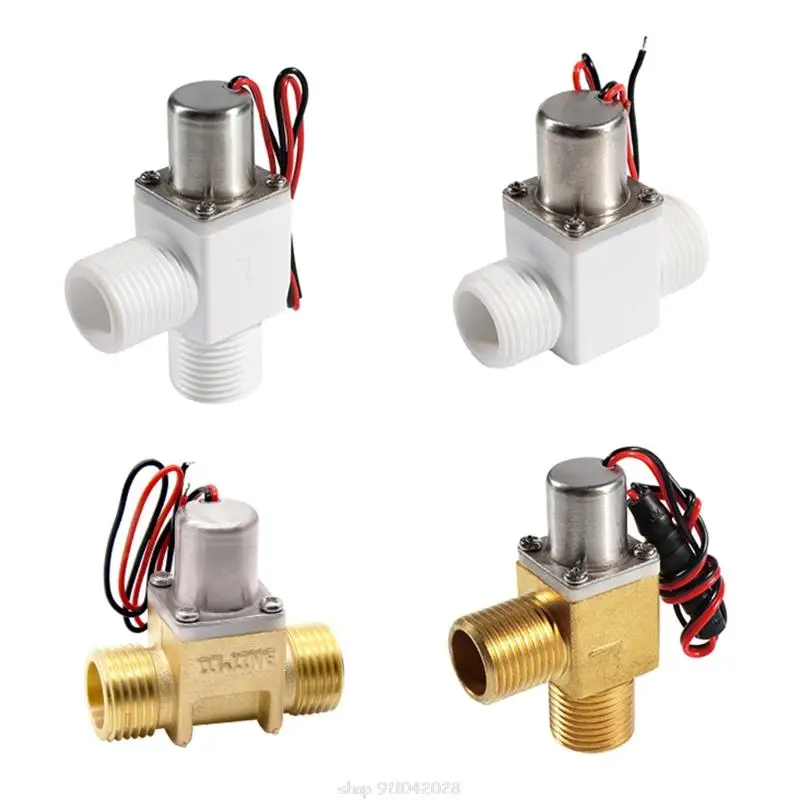 DC 4.5V 1/2" Electric Solenoid Valve Brass Solenoid Valve Water Flow Pul se Electromagnetic Positive Pulse