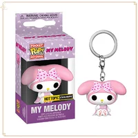 FUNKO POP Cartoon Sanrio Keychain Cute My Melody Doll Backpack Pendant Girl Birthday Collection Keychain Funny Christmas Gifts 1