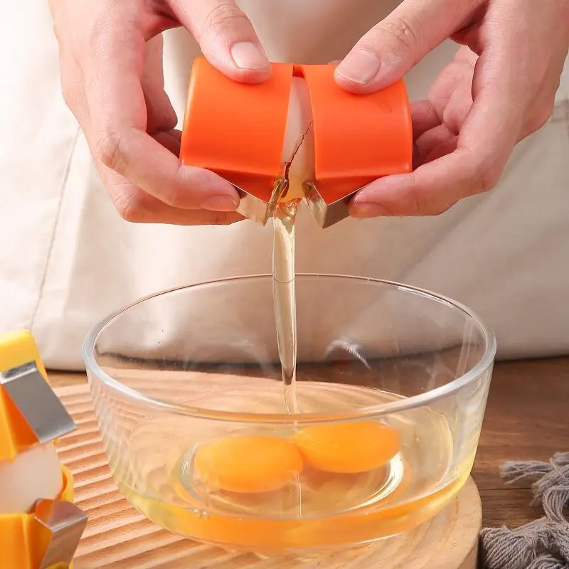 Easy Clean Egg Shell Separator Quick Peel & Yolk Divider for Kitchen, Baking Essentials Kitchen Gadgets Cooking Accessories