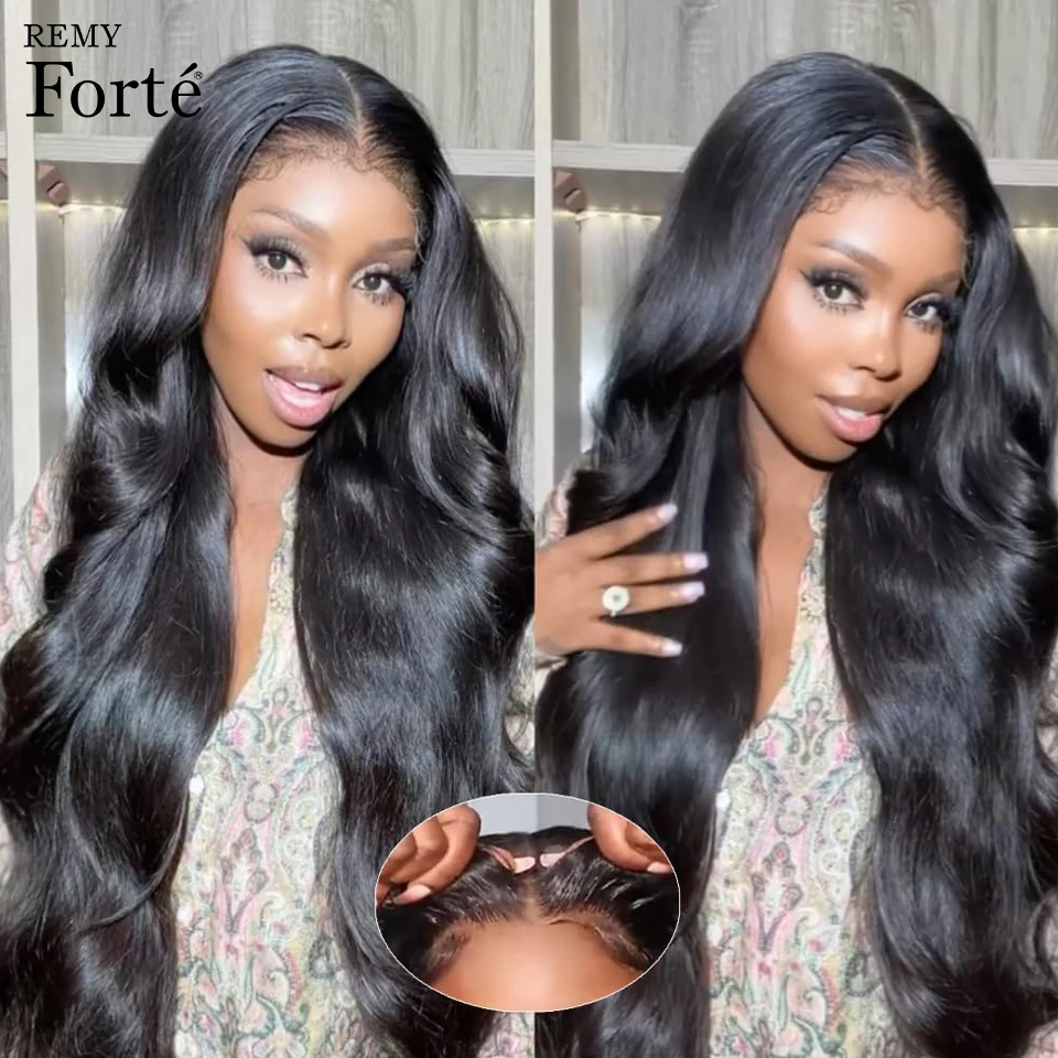 

28 Inch Body Wave Lace Front Wigs Human Hair Transparent T-Part Lace Front Human Hair Wig Remy Hair With Baby Hair For Women
