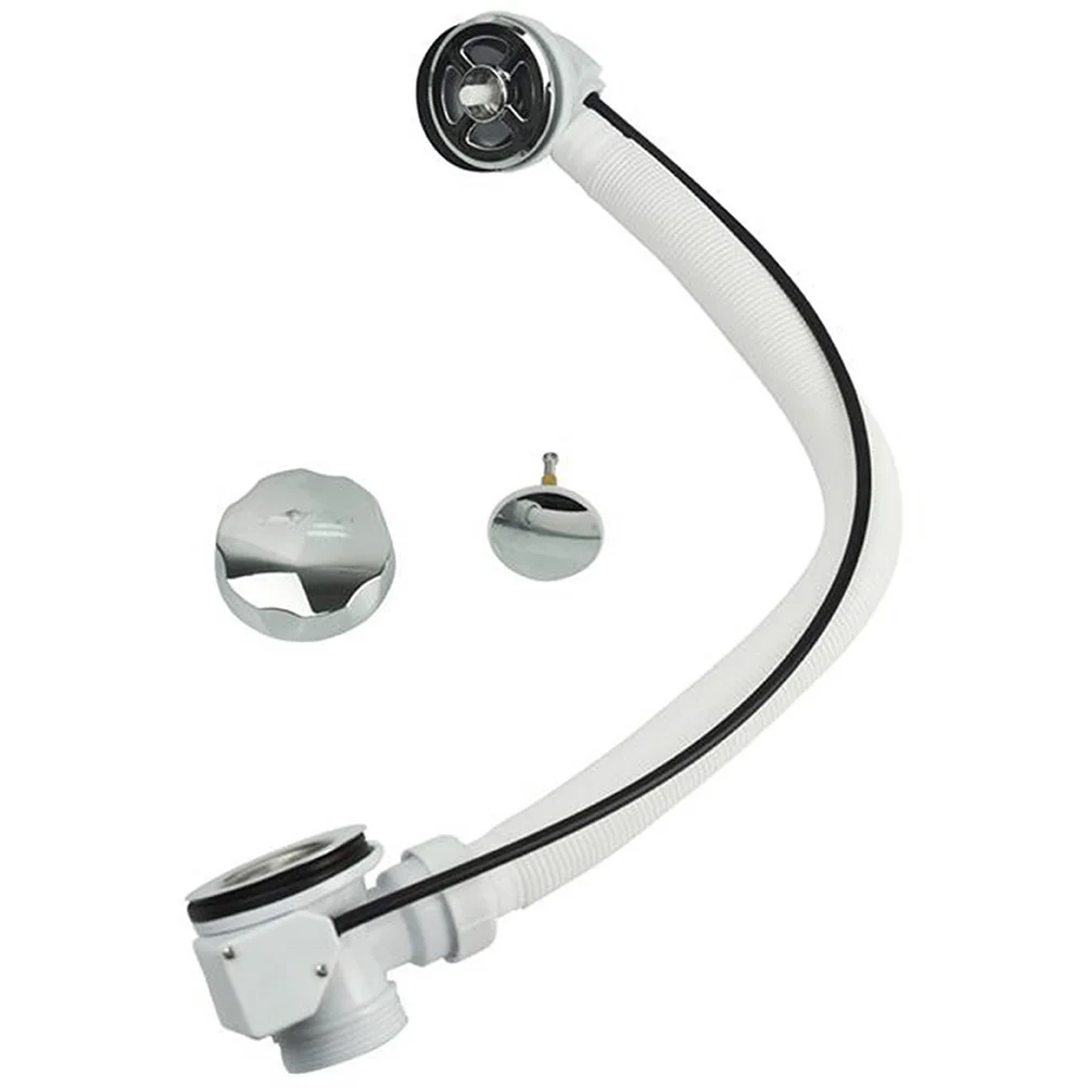 Bathtub Drain Strainer with Overflow Bathroom Kit Waste Finished Drainer Drain Pipe for Bathtub
