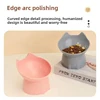 New cat bowl with long ears and high feet bowl with cat and dog neck protection and anti-overturning plastic raised pet bowl 4