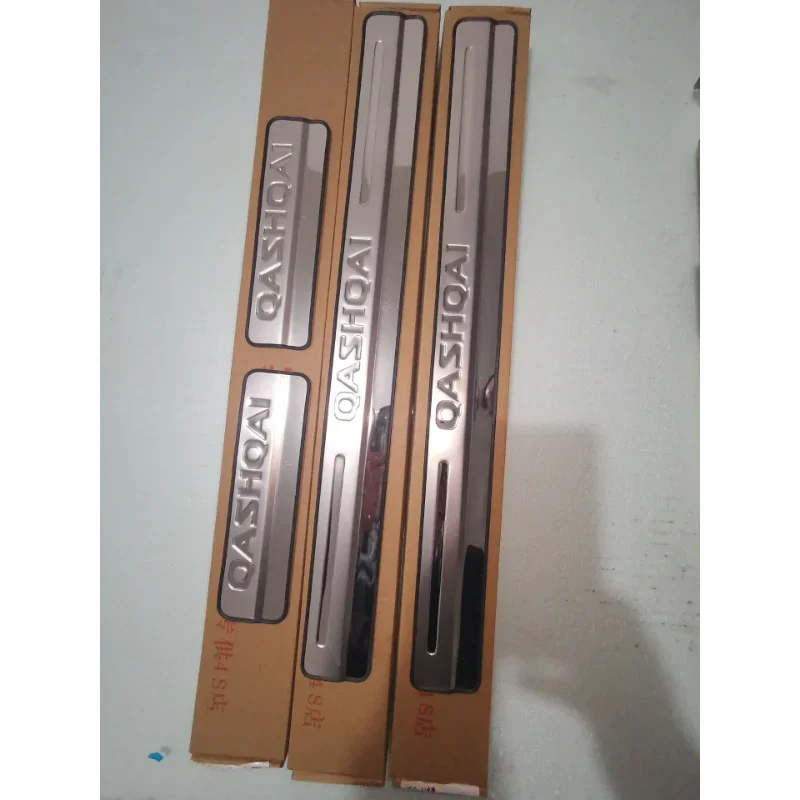 Car Styling Side Door Sill Protector Threshold Scuff Plate Welcome Pedals Covers Trims For Nissan Qashqai-J10 J11 car door moulding trim window door cover trim