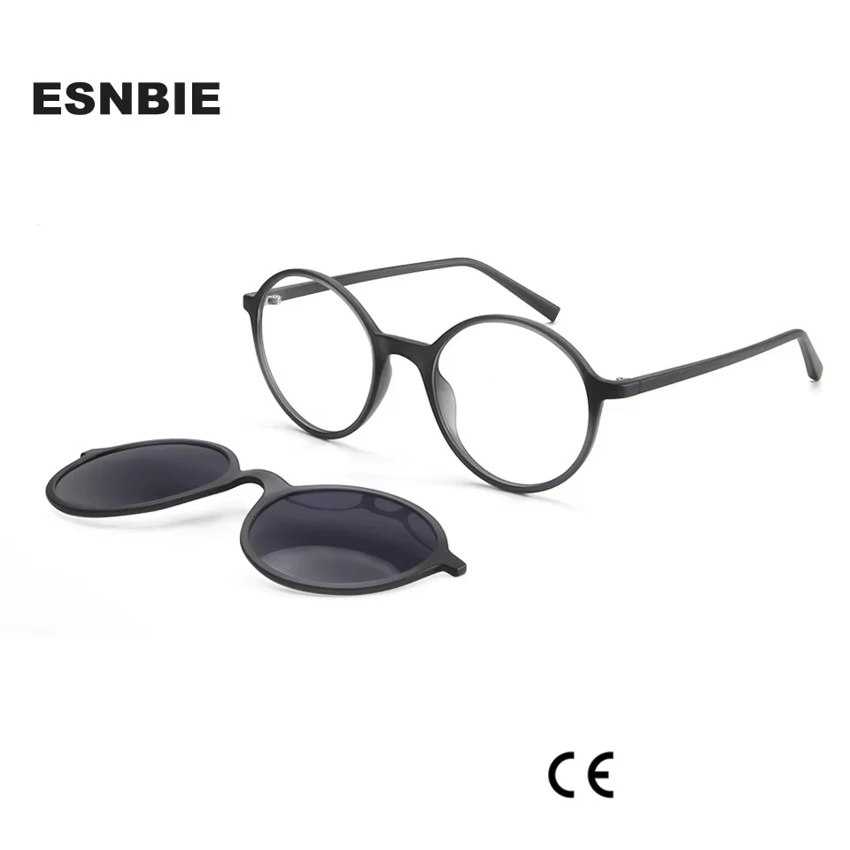 Occhiali Da Sole Polarizzati Unisex – Doppio Ponte Tondo – Montatura In Metallo TR90 – Lenti UV400