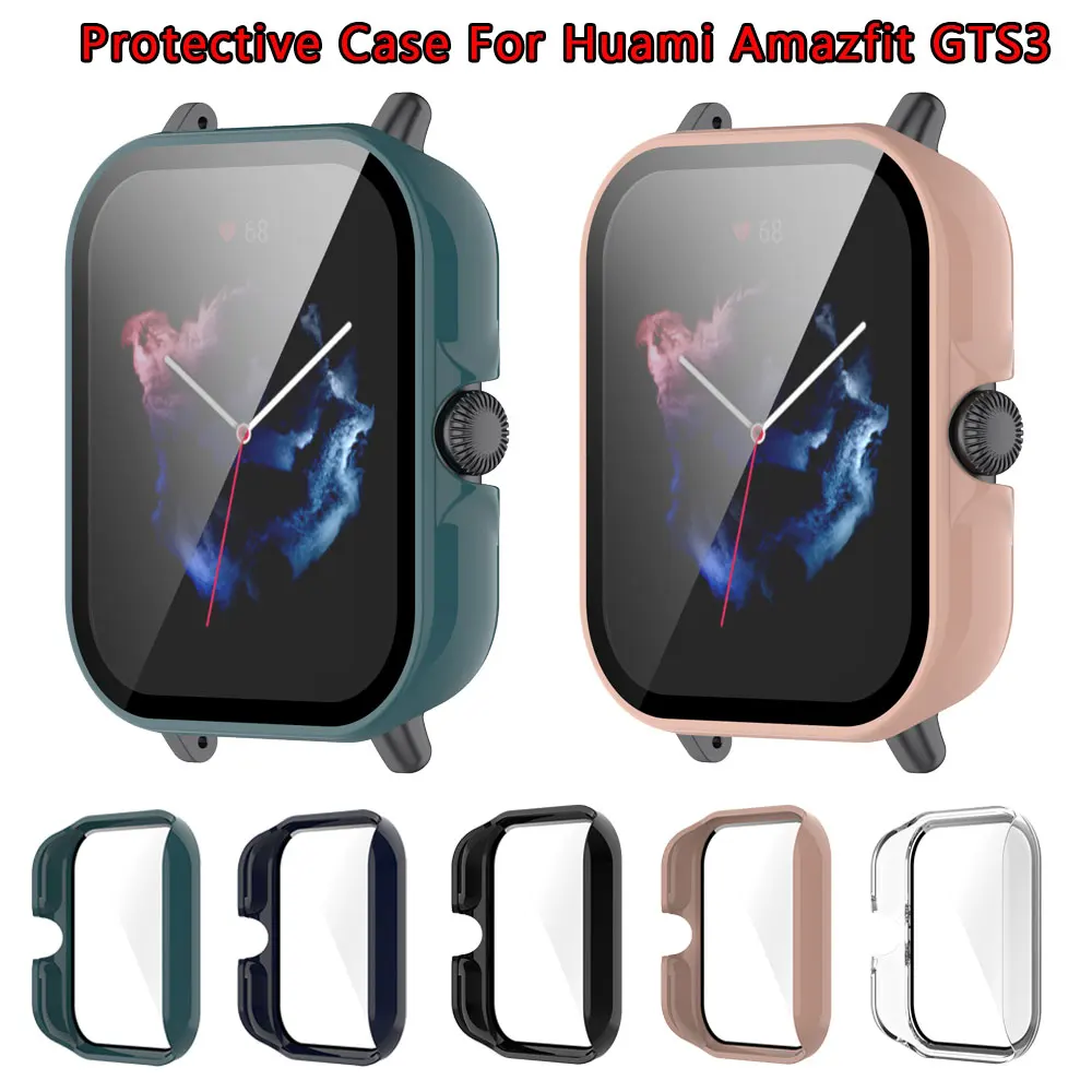 

Защитный чехол для часов Huami Amazfit GTS3, бампер для смарт-часов с рамкой, чехол для часов из поликарбоната с закаленной пленкой