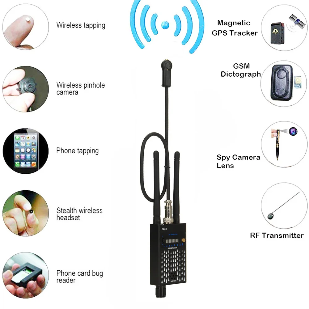 G618W G618D G318 Super Sensitive Audio Bug Detector Camera-Detector GSM GPS Full Range RF Bug Tracker Detector Bluetooth Tracker Smart Tracker