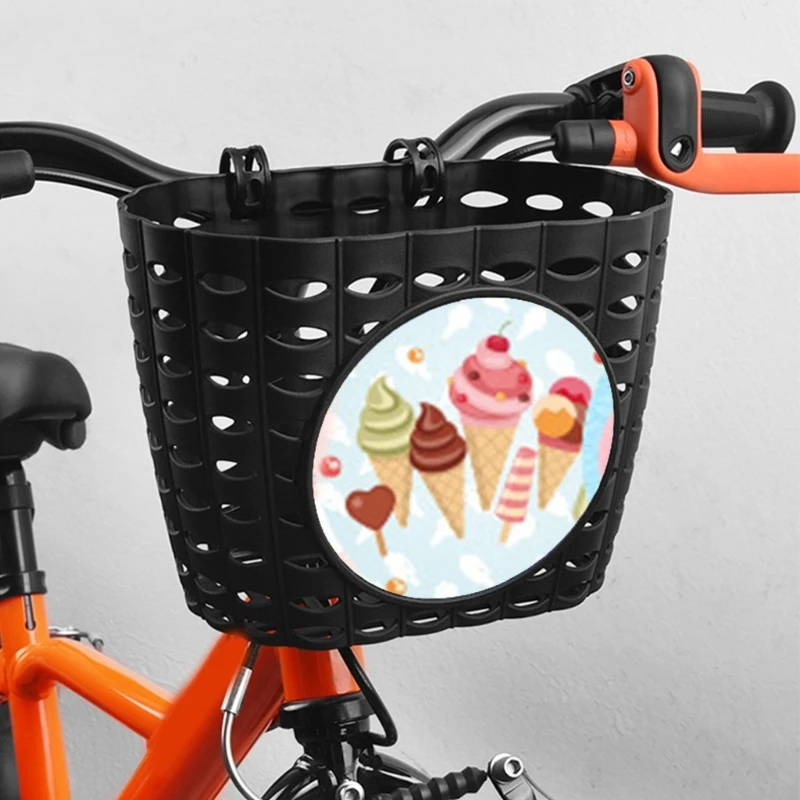 Kids Front Handlebars Waterproof Plastic Rear Bike Basket for Boy Girl Bicycles