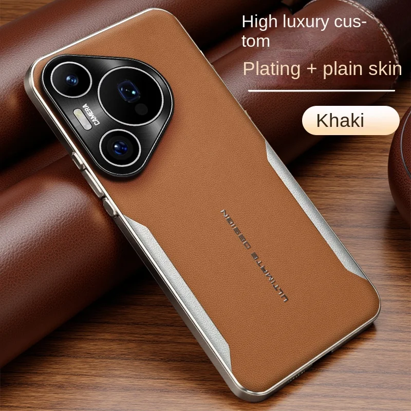Classic Leather Electroplated Bumper TPU Phone Case
