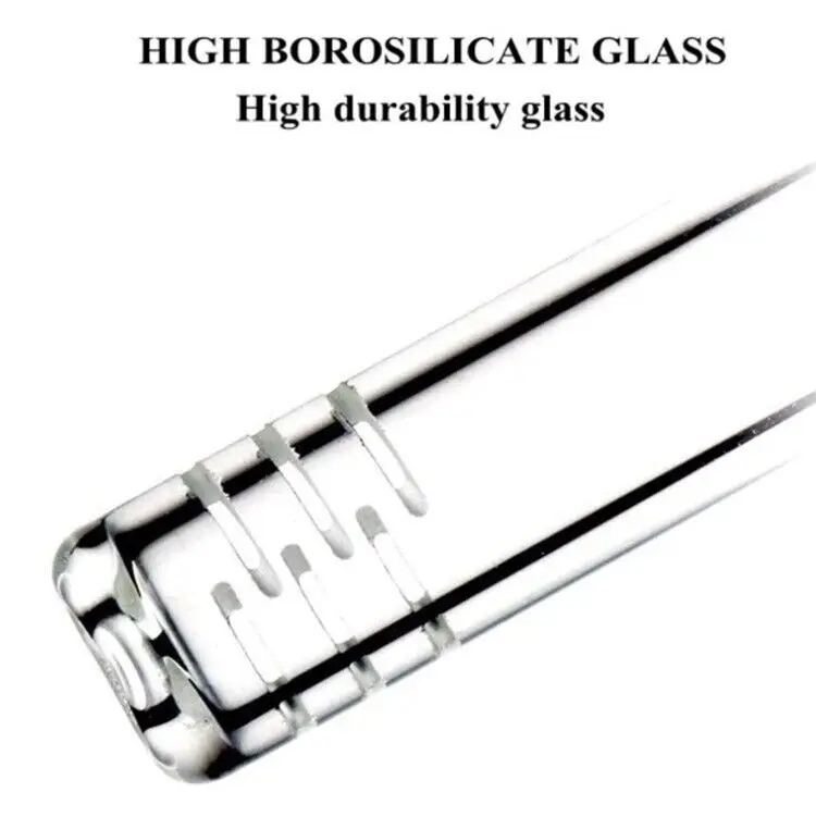 Hookah Accessories Cooling Stem Glass Adjustable Stem 2 Pcs 4.7" Clear Glass DownStem Diffuser 14mm Male Down Stem