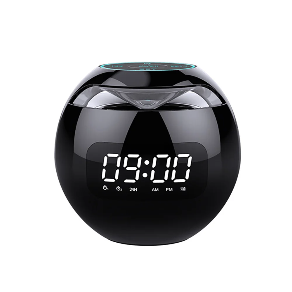 

2023 New Clock Colorful Bluetooth Speaker TWS Wireless Sound Box Mini Portable Household Desktop PC For Iphone/Xiaomi Hot Sale