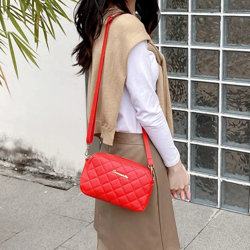 Tassel Small Messenger Bag Trend Lingge Embroidery Camera