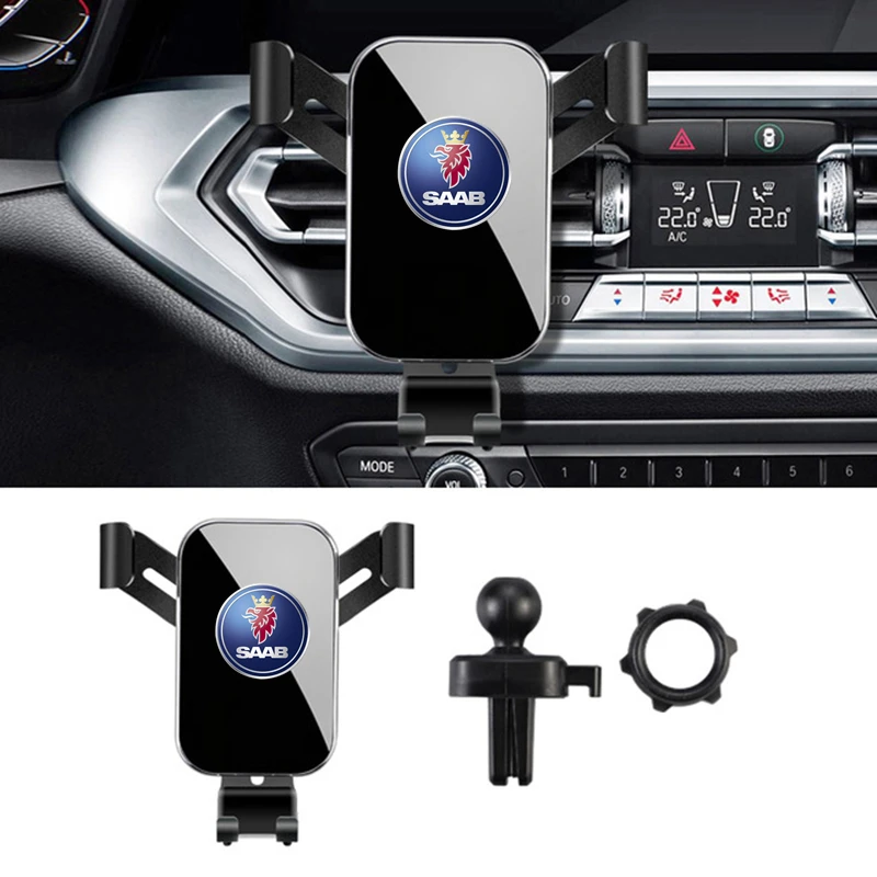 ABS 자동차 중력 휴대폰 거치대 에어 벤트 클립 마운트 모바일 셀 스탠드, 스마트폰 GPS 거치대, Saab 93 95 Saab 9-3 9-5 900 9000
