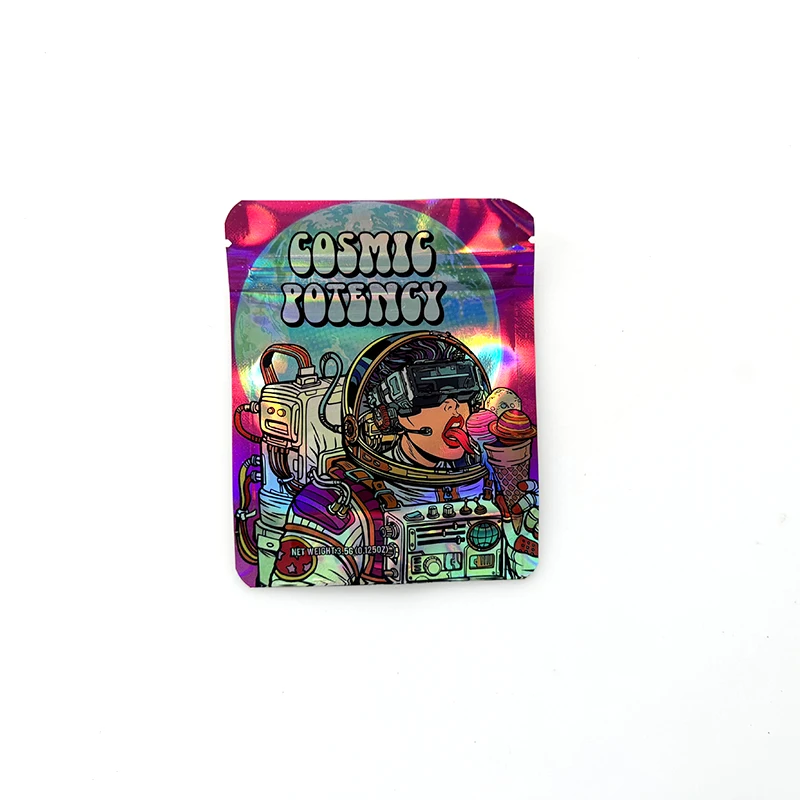 빈 플라워 패키지 마일라 백, 냄새 방지 호일, 재밀봉 가능한 지퍼 락 파우치, 플라스틱 보관 소형 파우치 백, 3.5g