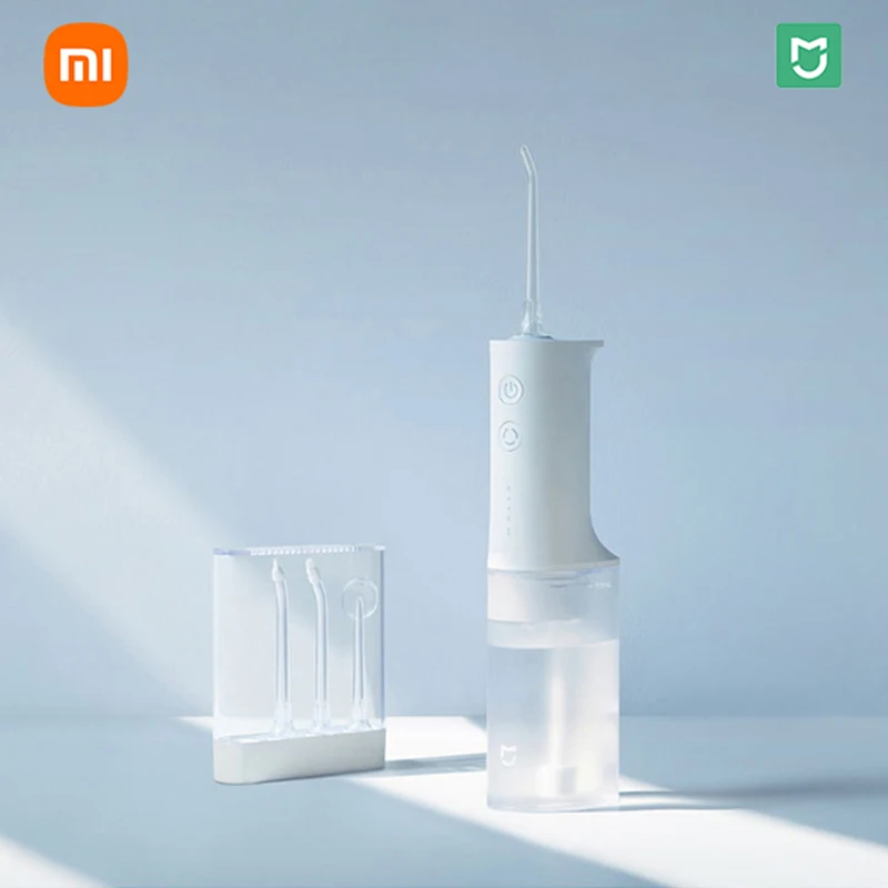 Xiaomi Mijia Oral Irrigator Dental water jet 200ml 4 model USB Rechargeable Teeth whitening water flosser Teeth Cleaner+4 Jet