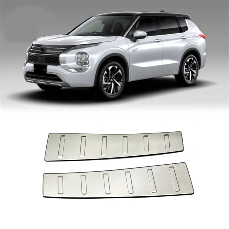 Protector Parachoques Trasero Acero Inoxidable Para Mitsubishi Outlander 2022 2023 - Cubierta Umbral Puerta Trasera