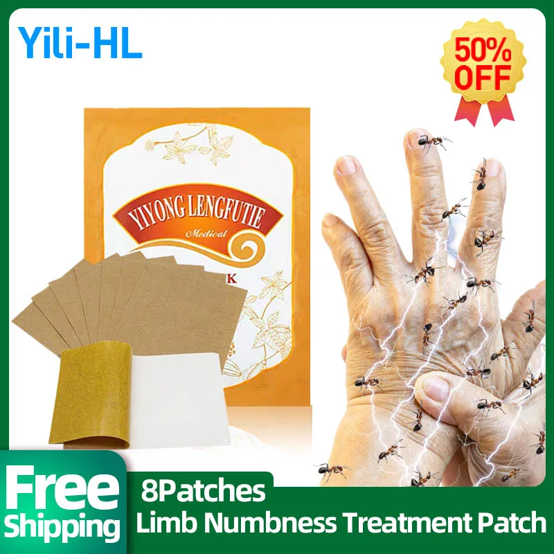 

Limb Numbness Treatment Patch Chinese Medicine Finger and Hand Numbness Numb Pain Relief Limb Numbing Herbal Plaster 8pc