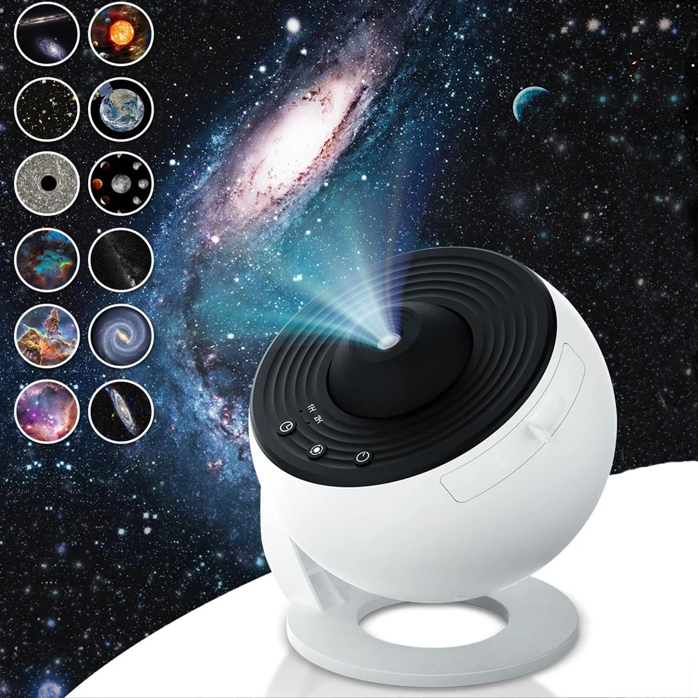 

Star Projector Galaxy Light 12 in 1 Planetarium 360° Rotating Aurora Night Light Lamp for Bedroom Starry Sky Kids Adult Gift