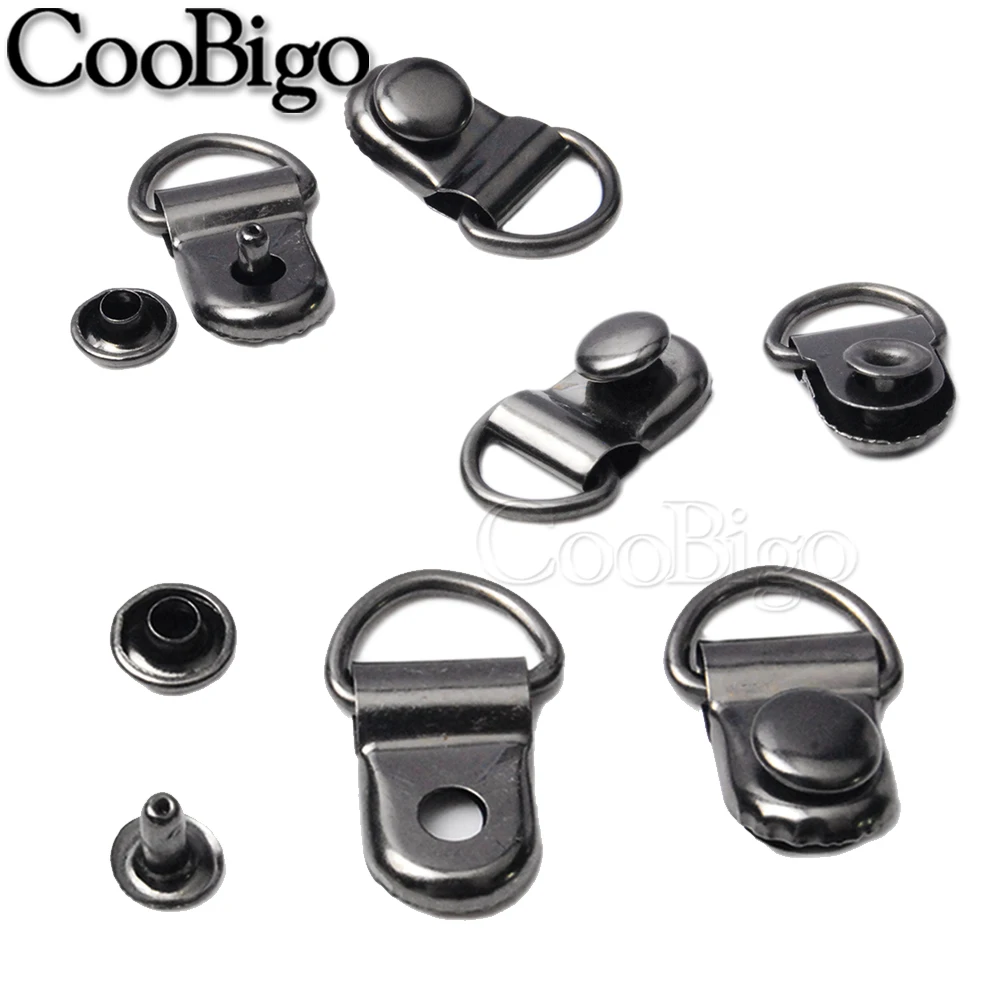 50Sets D-Rings Stud D Ring Rivet Hangers for Shoes Boots Picture