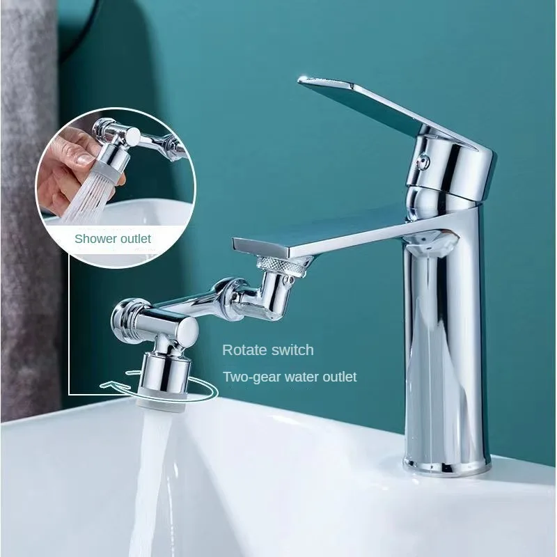 

1080 Degree Universal Tap Aerator Splash-proof Swivel Water Saving Plastic Faucet Spray Head Wash Basin Tap Extender Adapter
