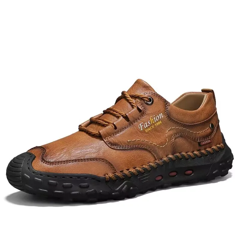 New Genuine Leather Mens Casual Shoes Fashion Lace Up Business Oxford Shoes for Men Outdoor Walking Sport Tennis Masculino