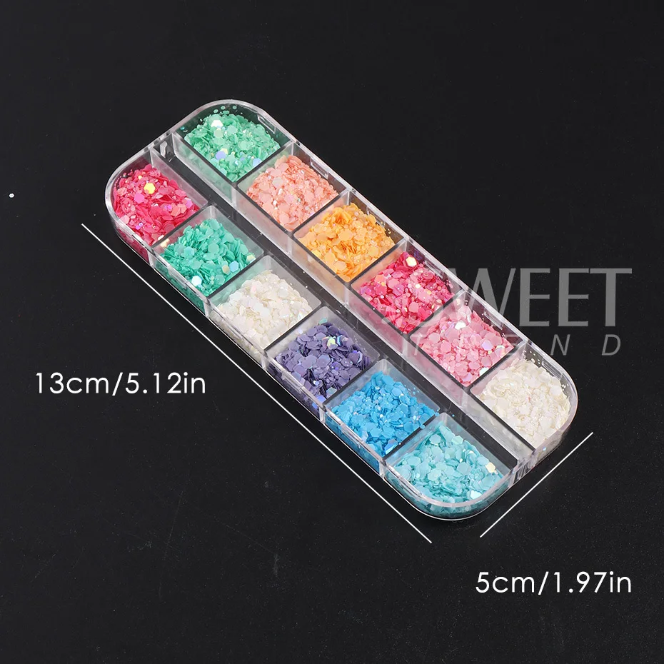 Mermaid Macaron Flakes Nail Glitter Holographic Hexagon Sequin Candy Color Paillette DIY Charm Summer Decoration Slices Spangles
