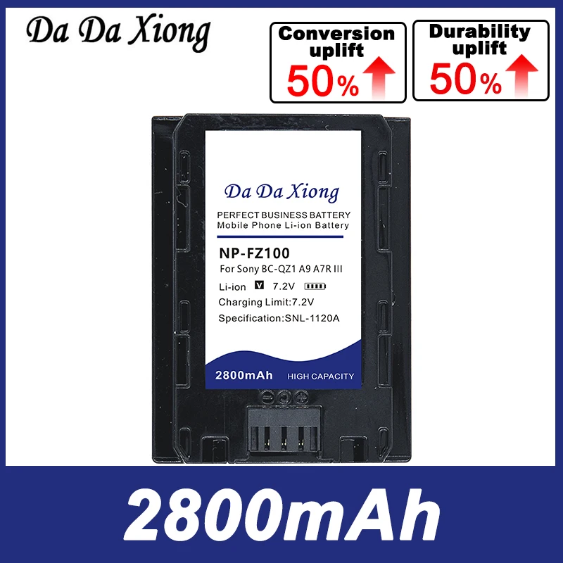 Dadaxiong Nuovo Pacco Batteria Np-Fz100 Per Sony A9 Ii / A7R Iv / A7R Iii / A7 Iii / Ilce-9 Ilce9 Ilce-7Rm3 Ilce-7M3 A6600 A9M2