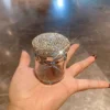 High-End Glass Storage Bottle Artificial Diamond-Encrusted Empty Bottle Portable Gold Bean Mini Object Storage Jar 4