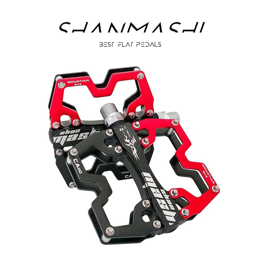 SHANMASHI CA110 MTB Pedal Mountain Bike Pedals Flat Plate Wide