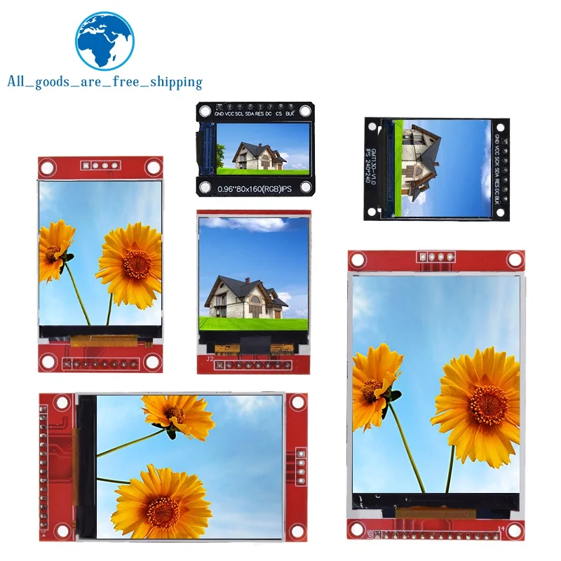 Display Module TZT TFT Display 0.96/1.3/1.44/1.8/2.4/2.8/3.5 Inch TFT Full Color Screen LCD Module ILI9341 Driver Interface SPI for Arduino display module