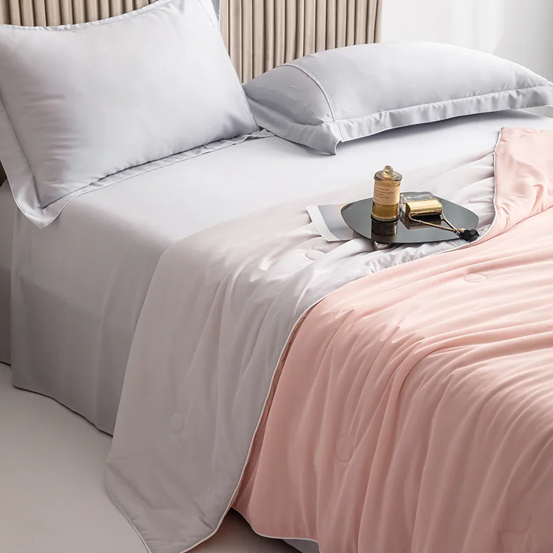 

Summer Cooling Blanket Home Textile Air Condition Quilt Breathable Comforter Throw Blanket Office for Bed Double Side Cold Quilt