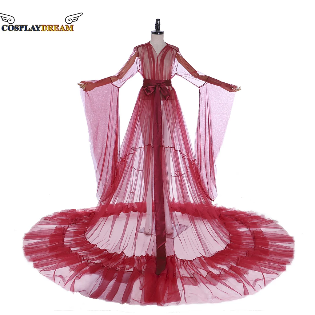 

Сексуальная Женская фатиновая Свадебная Пижама Длинная женская прозрачная Пижама-халат