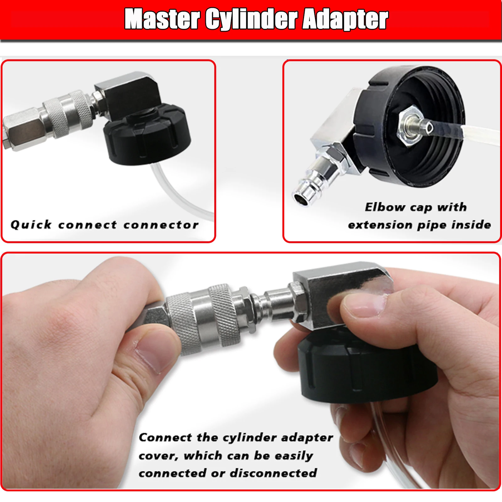 3L Brake Bleeder Kit Brake Bleeder Pump Kit One Man Professional Vacuum Brake Bleeder Kit Suitable for Most European Car Models - Image 4