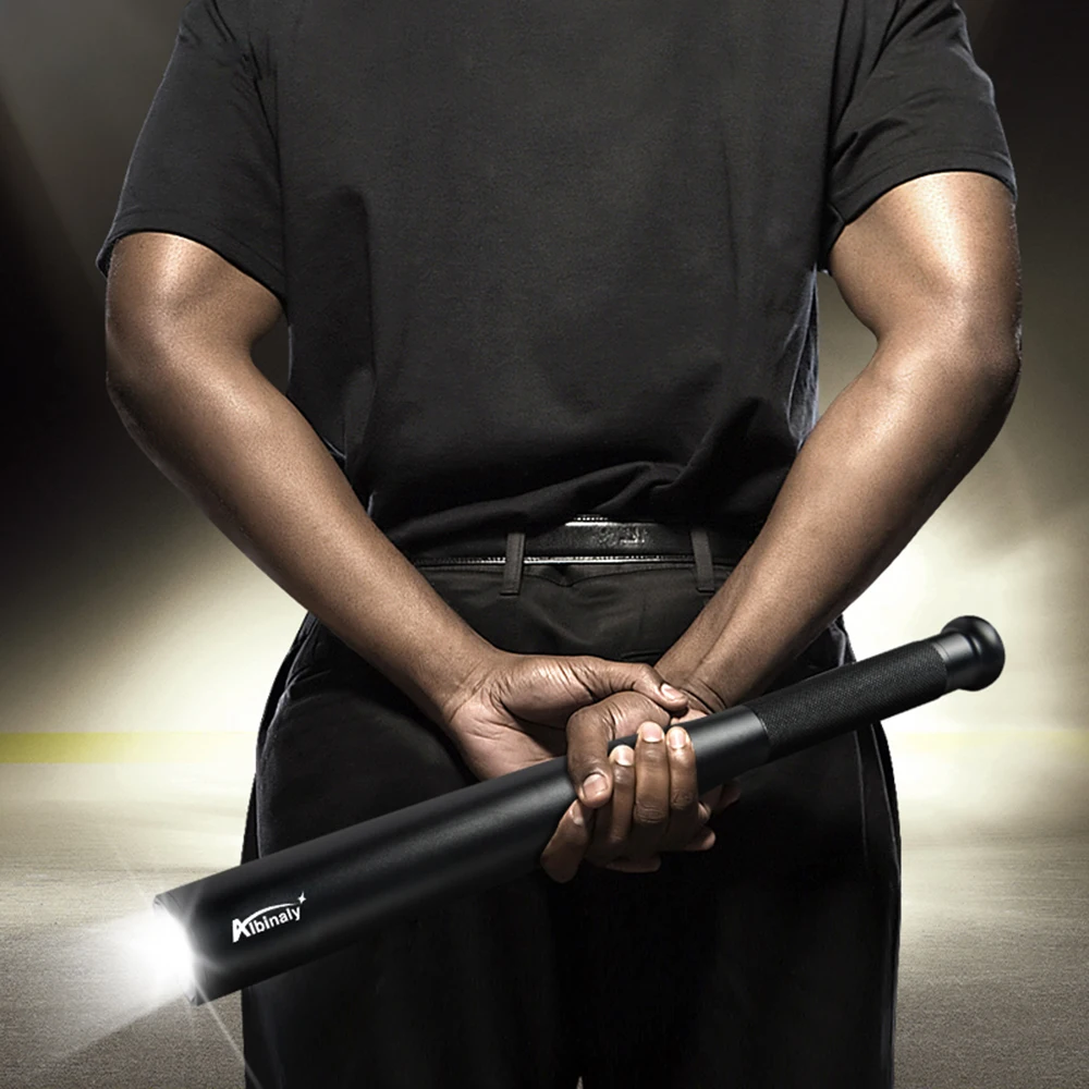 Baseball Bat LED Flashlight waterproof Super Bright Baton aluminium alloy Torch for Emergency and Self Defense