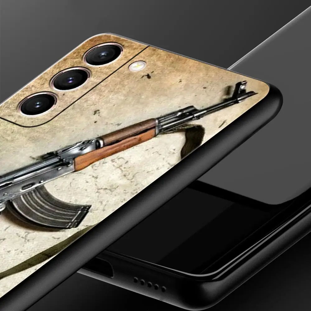 AK47 Handgun Design Soft Black Phone Case