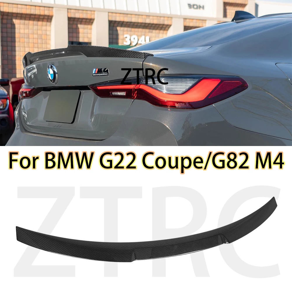 

Car Spoiler For BMW 4 Series G22 Coupe/G82 M4 M4 Style Real carbon fiber material Rear Spoiler Trunk wing 2020-2024