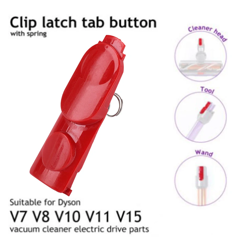 1Pcs Clip Latch Tab Button + Spring Wand Tool Switch Button for Dyson V6 V7  V8 V10 V11 V12 V15 Vacuum Cleaner Parts - AliExpress