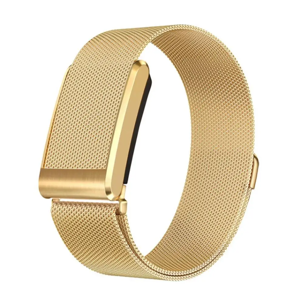 Enhanced Magnetic Metal Watch Strap - Adjustable, Breathable, Comfortable Replacement Wristband for Fitness Tracking