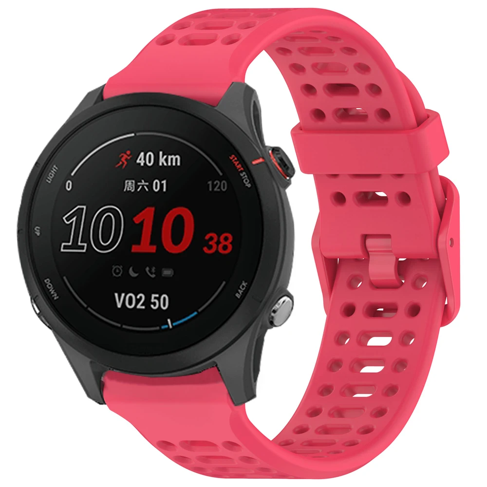 Breathable Soft Silicone Sports Watch Strap - 22mm/20mm